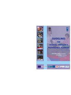 Guidelines for Hospital Emergency Preparedness Planning