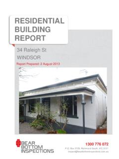 RESIDENTIAL BUILDING REPORT - Bear Bottom Inspections