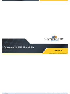 Cyberoam SSL VPN User Guide - iNG Series