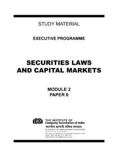 SecuritieS lawS and capital MarketS - ICSI