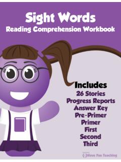 Sight Words Reading Comprehension ... - Have Fun Teaching
