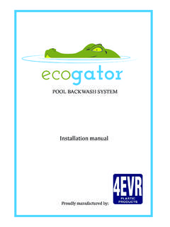 POOL BACKWASH SYSTEM - EcoGator