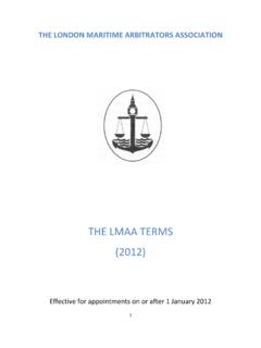 THE LMAA TERMS (2012)