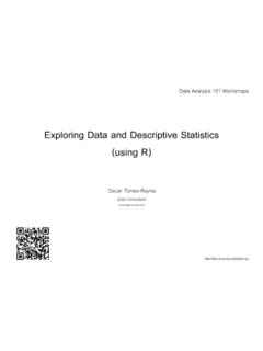 Exploring Data and Descriptive Statistics (using R)