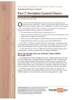 Statistical Process Control, Part 7: Variables Control Charts
