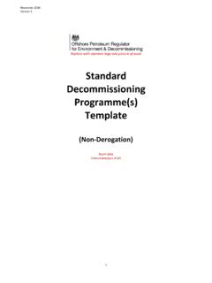 Standard Decommissioning Programme(s) Template - GOV.UK
