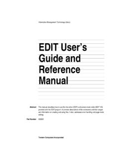 Edit User's Guide and Reference Manual - …