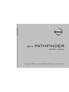 2014 Nissan Pathfinder | Owner's Manual | Nissan USA