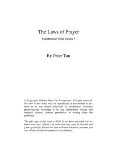 The Laws of Prayer - spiritword.net