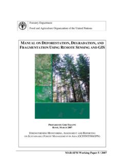 MANUAL ON DEFORESTATION DEGRADATION AND …