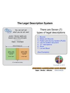 There are Seven (7) types of legal descriptions - CC4W