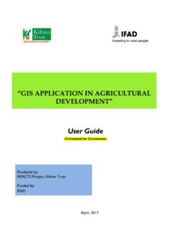 “GIS APPLICATION IN AGRICULTURAL DEVELOPMENT”