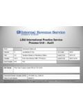 LB&amp;I International Practice Service Process Unit Audit