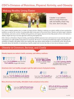Making Healthy Living Easier - Centers for Disease Control ...