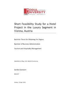 Short feasibility study for a hotel in the luxury segment ...