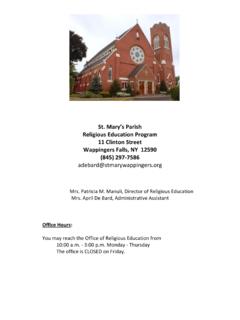 St. Mary’s Parish Religious Education Program 11 …