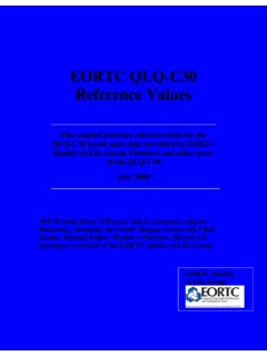 EORTC QLQ-C30 Reference Values