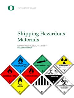 Shipping Hazardous Materials - University of Oregon