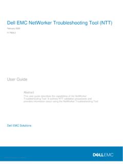 Dell EMC NetWorker Troubleshooting Tool User Guide