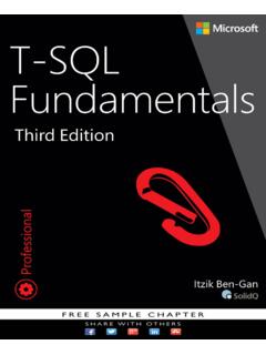T-SQL Fundamentals, Third Edition - pearsoncmg.com
