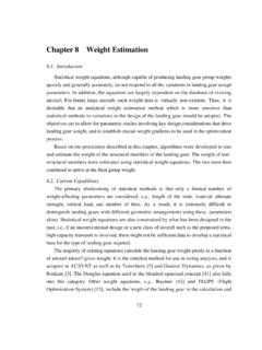 Chapter 8 Weight Estimation - Virginia Tech