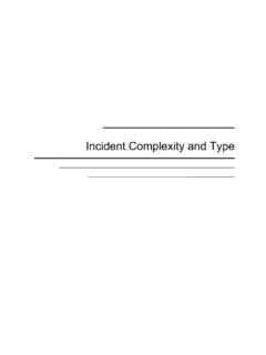 Incident Complexity and Type - Emergency Management …