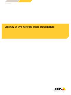 Latency in live network video surveillance