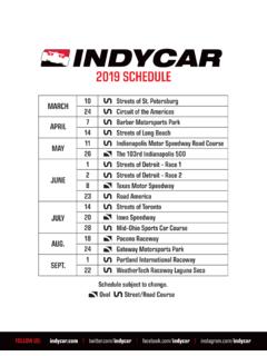 2 0 22 SC HED ULE - IndyCar Series