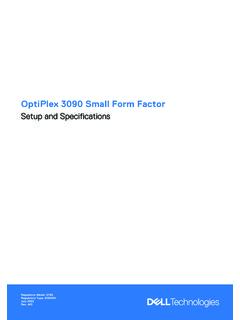 OptiPlex 3090 Small Form Factor Setup and Specifications