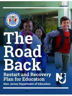 The Road Back: Restart and Recovery Plan for Education