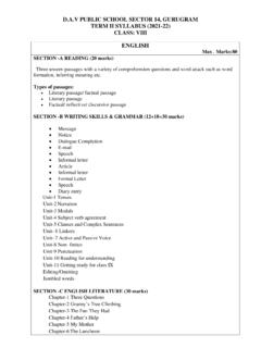D.A.V PUBLIC SCHOOL SECTOR 14, GURUGRAM TERM II …