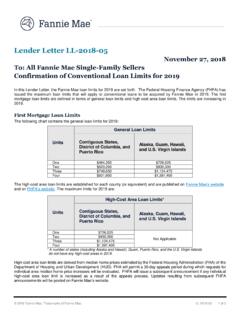 Lender Letter LL-2018-05