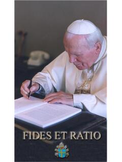 Fides et Ratio - vatican.va