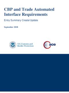 CBP and Trade Automated Interface Requirements