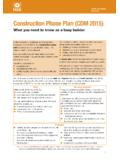 Construction Phase Plan (CDM 2015)