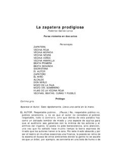 Zapatera prodigiosa, La - vicentellop.com