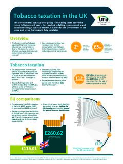 Tobacco taxation in the UK - THE TMA