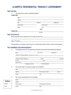 Alberta Lease Agreement - Free Legal Forms