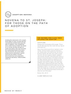 St. Joseph for Those on the Path of Adoption
