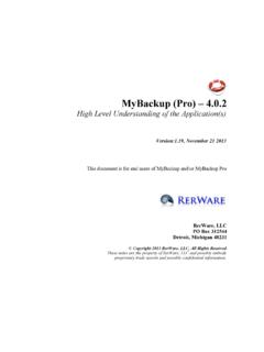 MyBackup (Pro) – 4.0 - RerWare
