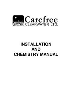 INSTALLATION AND CHEMISTRY MANUAL - Carefree …