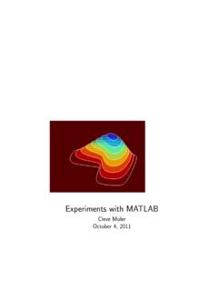 Experiments with MATLAB