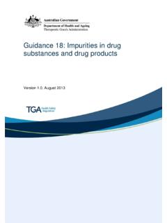 Guidance 18: Impurities in drug substances and …