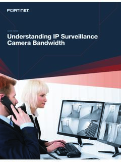 Understand IP Surveillance Camera Bandwidth - Fortinet