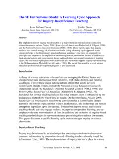 The 5E Instructional Model: A Learning Cycle Approach for …