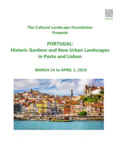 PORTUGAL: Historic Gardens and New Urban Landscapes in ...