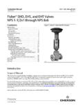 Instruction Manual: Fisher EHD, EHS, and EHT Valves NPS 1 ...