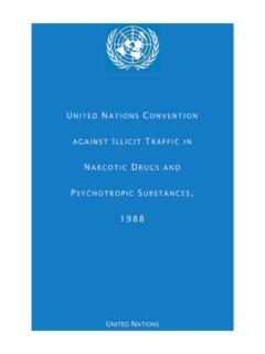 UNITED NATIONS CONVENTION AGAINST ILLICIT TRAFFIC IN ...