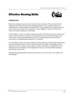 Effective Meeting Skills - Association for Manufacturing ...