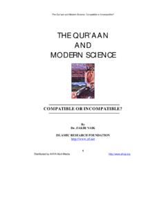 THE QUR’AAN AND MODERN SCIENCE - SunnahOnline.com
